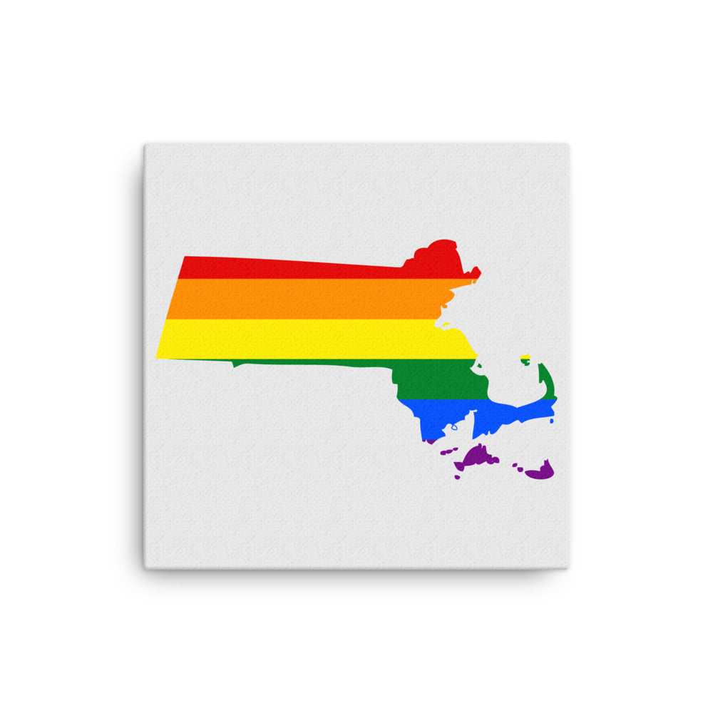 Massachusetts LGBTQ Pride Canvas Wall Art 12″×12″ Pride Massachusetts thin-canvas-_in_-12x12-front-642e20b4d2c6b