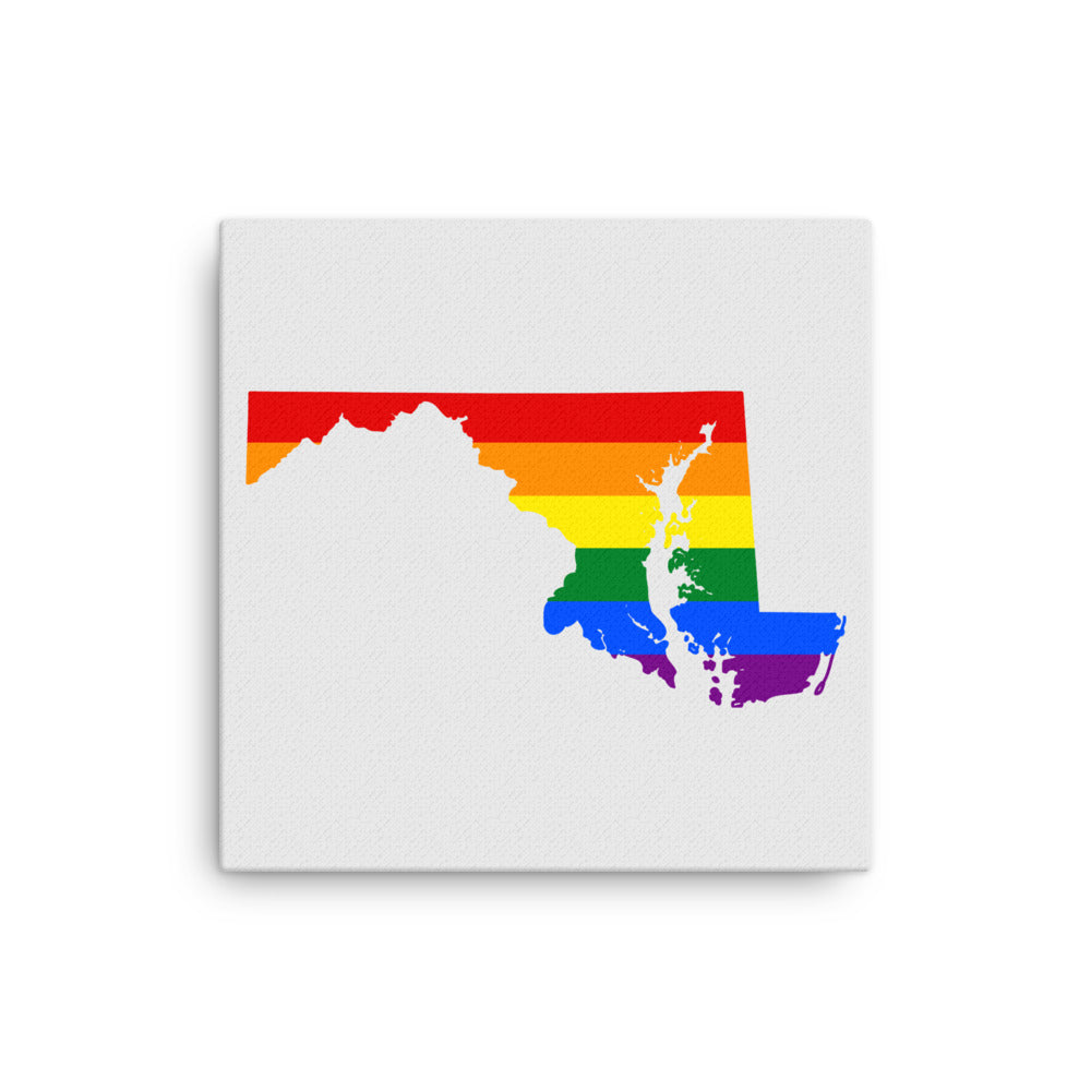 Maryland LGBTQ Pride Canvas Wall Art 12″×12″ Pride Maryland thin-canvas-_in_-12x12-front-642e21ebb1f47