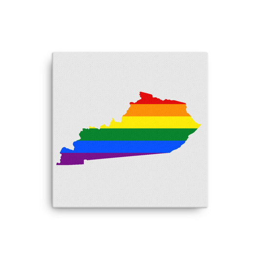 Kentucky LGBTQ Pride Canvas Wall Art 12″×12″ Pride Kentucky thin-canvas-_in_-12x12-front-642e236375198