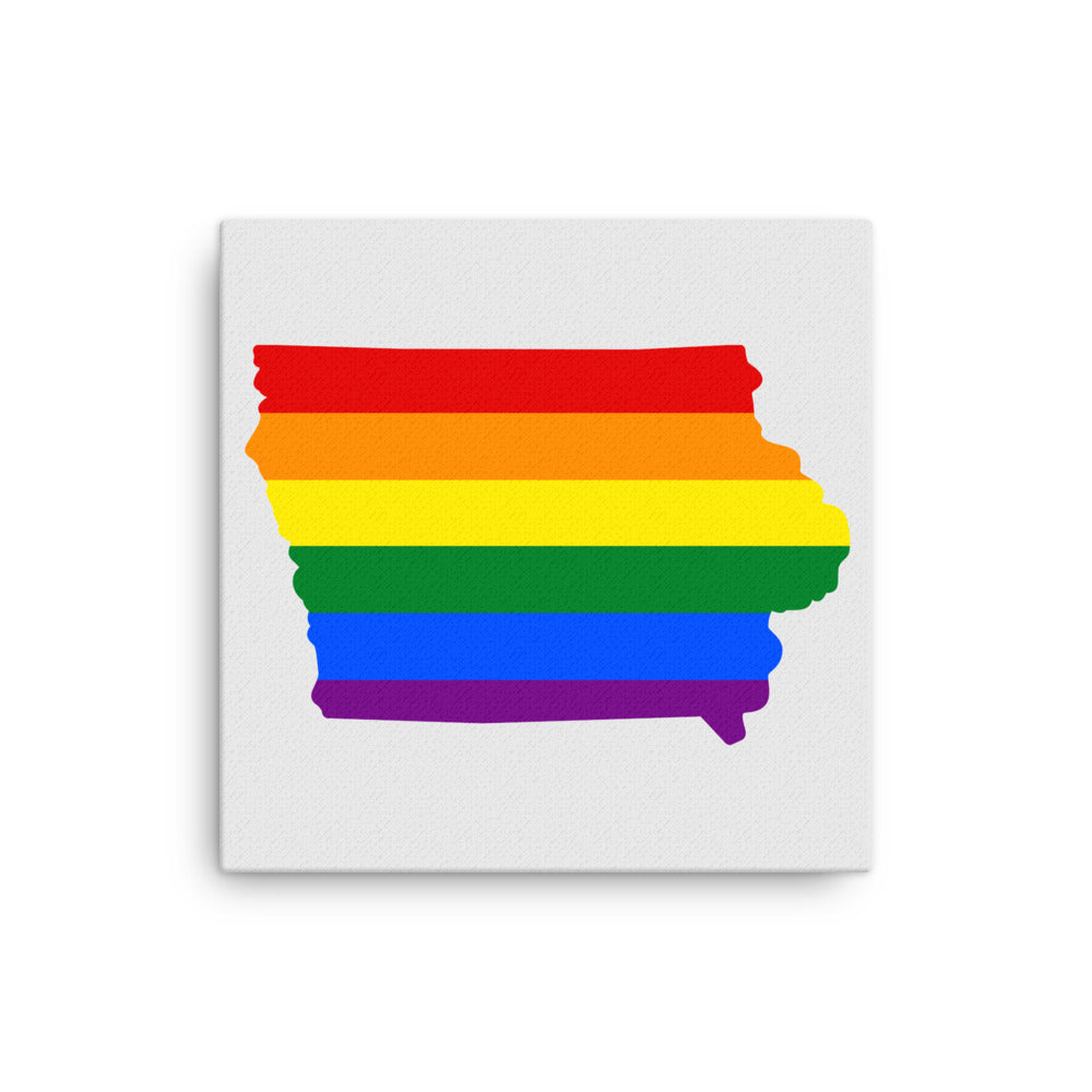 Iowa LGBTQ Pride Canvas Wall Art 12″×12″ Pride Iowa thin-canvas-_in_-12x12-front-642e258f90047