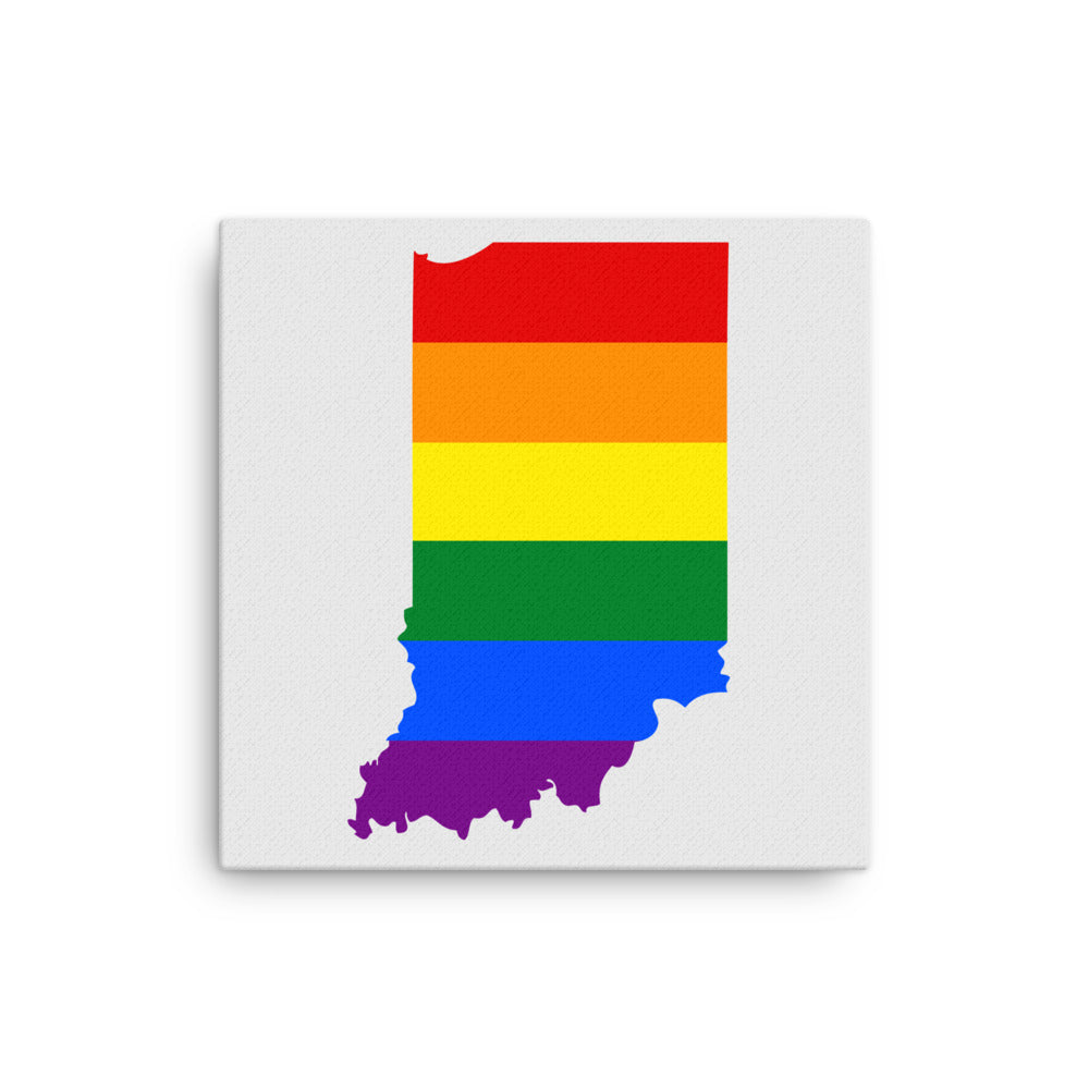 Indiana LGBTQ Pride Canvas Wall Art 12″×12″ Pride Indiana thin-canvas-_in_-12x12-front-642e25dbb0848