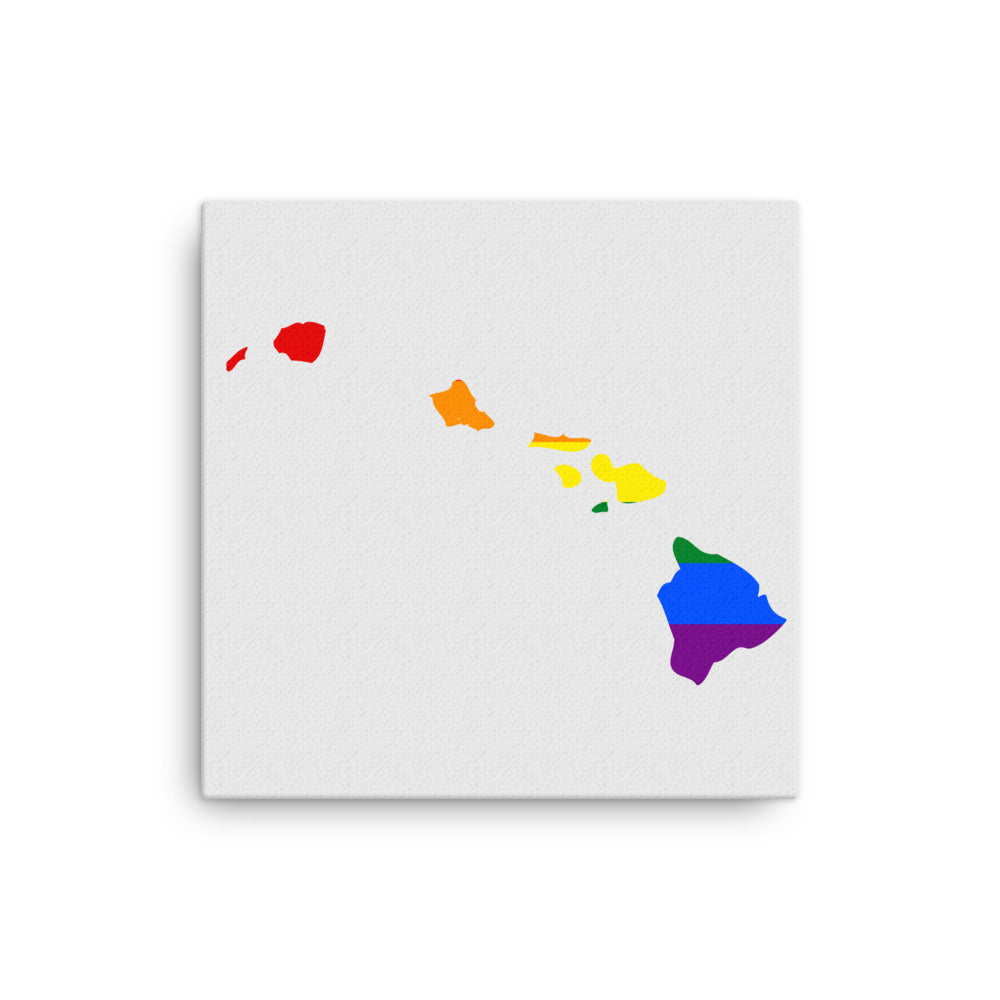 Hawaii LGBTQ Pride Canvas Wall Art 12″×12″ Pride Hawaii thin-canvas-_in_-12x12-front-642e26408fb0b