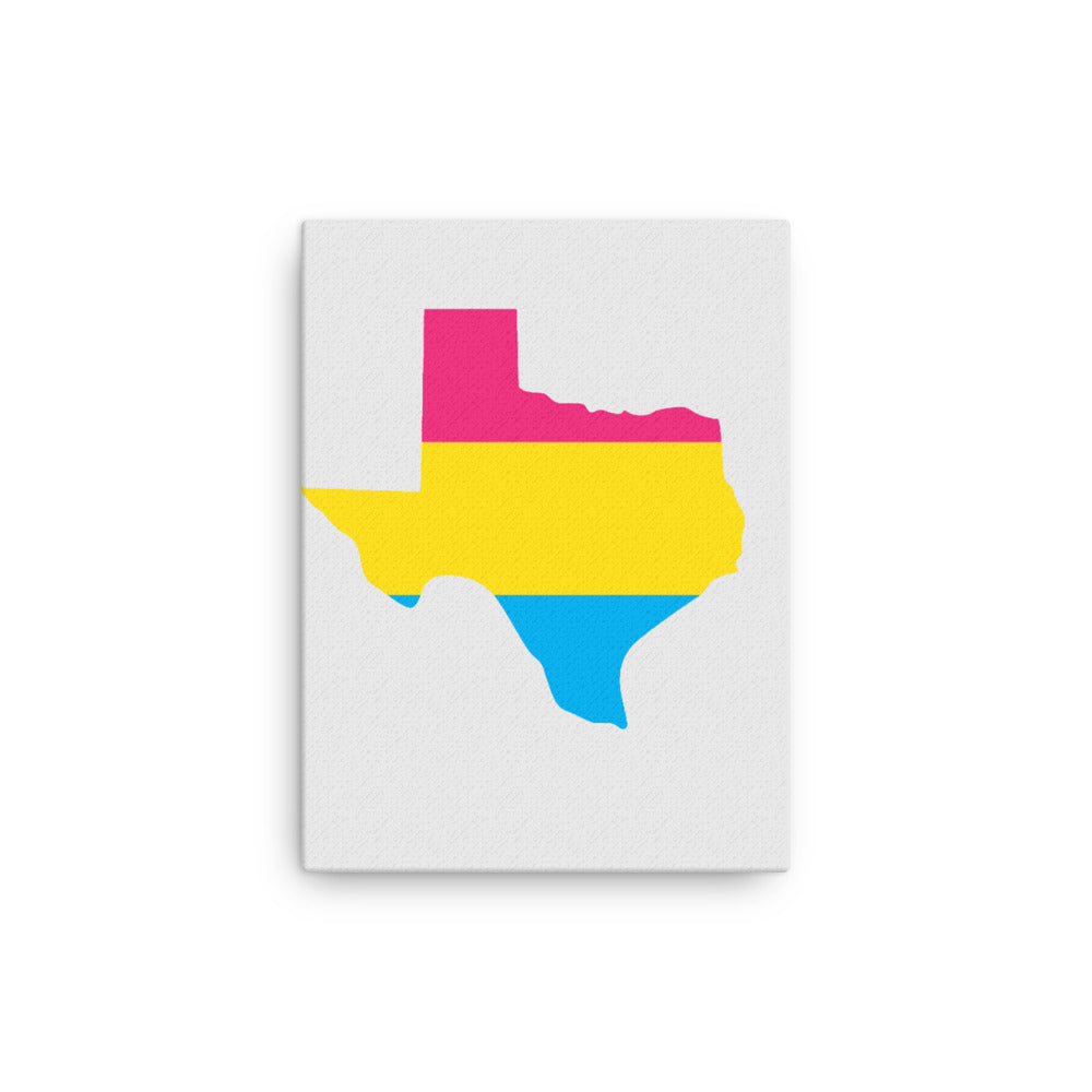 Texas Pansexual Pan Pride Canvas Wall Art 12in×16in Pansexual Texas thin-canvas-_in_-12x16-front-638ced99f066b