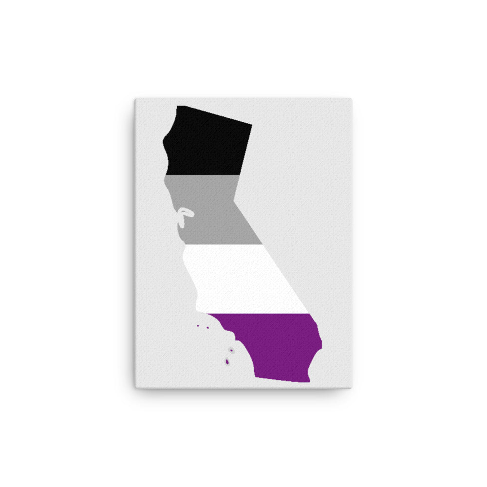 California Asexual Pride Canvas Wall Art 12in×16in Asexual California thin-canvas-_in_-12x16-front-638eaa6a25e6e