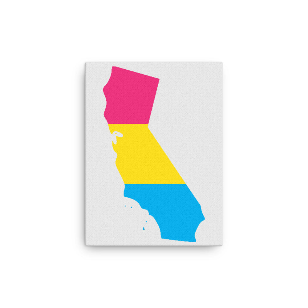 California Pansexual Pan Pride Canvas Wall Art 12in×16in Pansexual California thin-canvas-_in_-12x16-front-638eaead28882