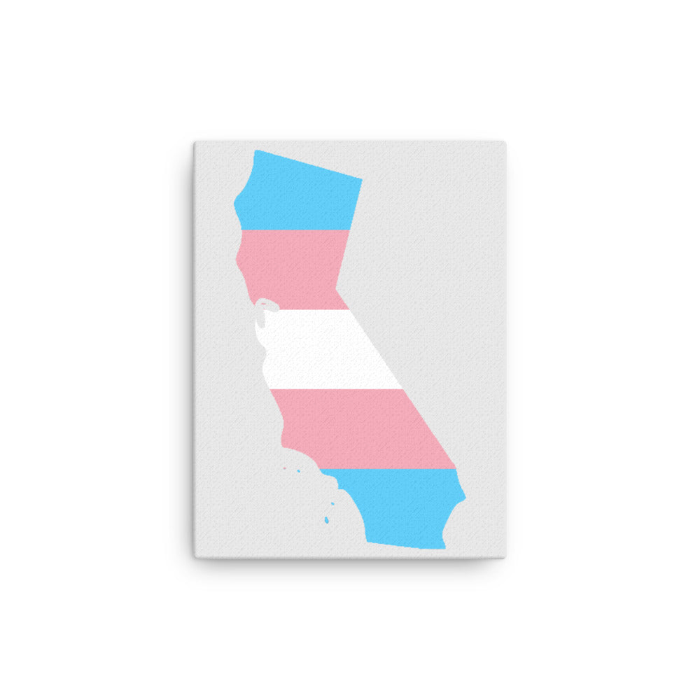 California Transgender Trans Pride Canvas Wall Art 12in×16in Transgender California thin-canvas-_in_-12x16-front-638eb03971995