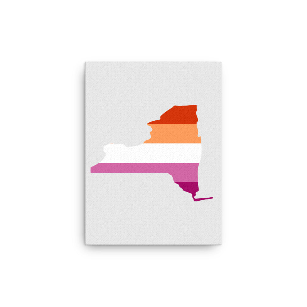 New York Lesbian Pride Canvas Wall Art 12in×16in Lesbian New York thin-canvas-_in_-12x16-front-638fd3727d8af