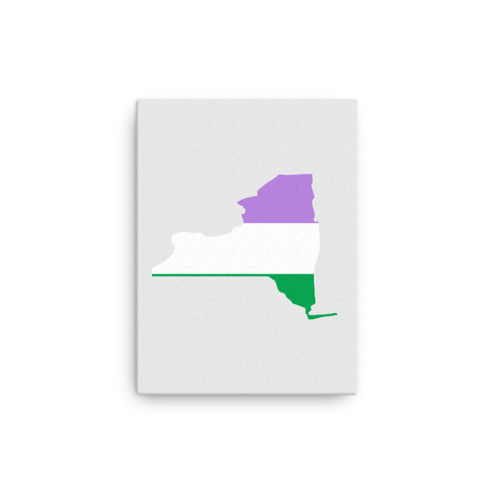 New York Genderqueer Pride Canvas Wall Art 12in×16in Genderqueer New York thin-canvas-_in_-12x16-front-638fd3be27023