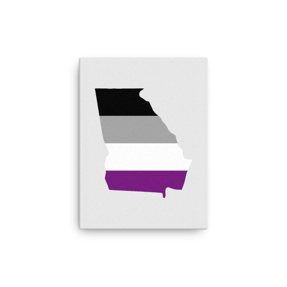 Georgia Asexual Ace Pride Canvas Wall Art 12in×16in Asexual Georgia thin-canvas-_in_-12x16-front-6392621545f09