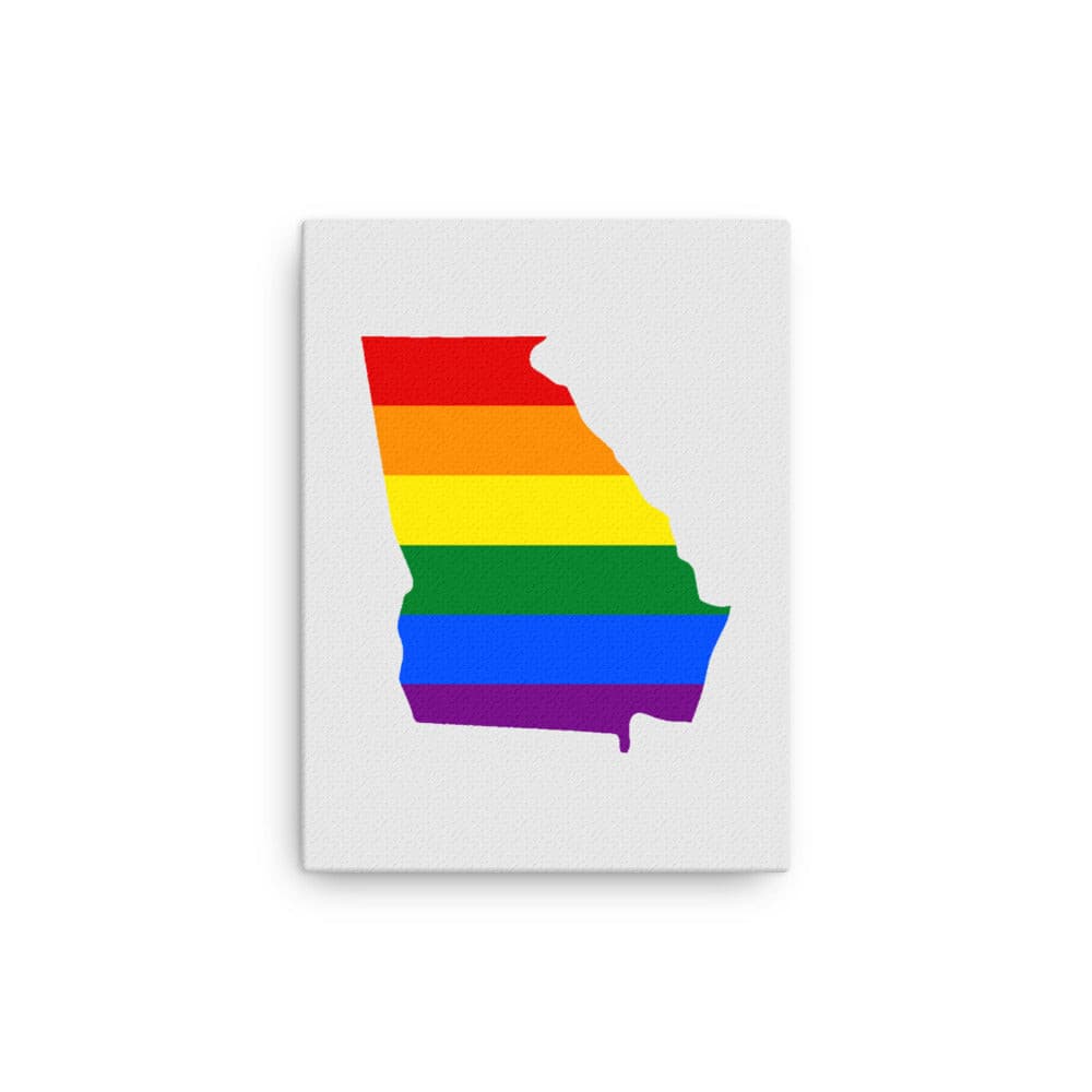 Georgia LGBTQ Pride Canvas Wall Art 12in×16in Pride Georgia thin-canvas-_in_-12x16-front-639263e474511