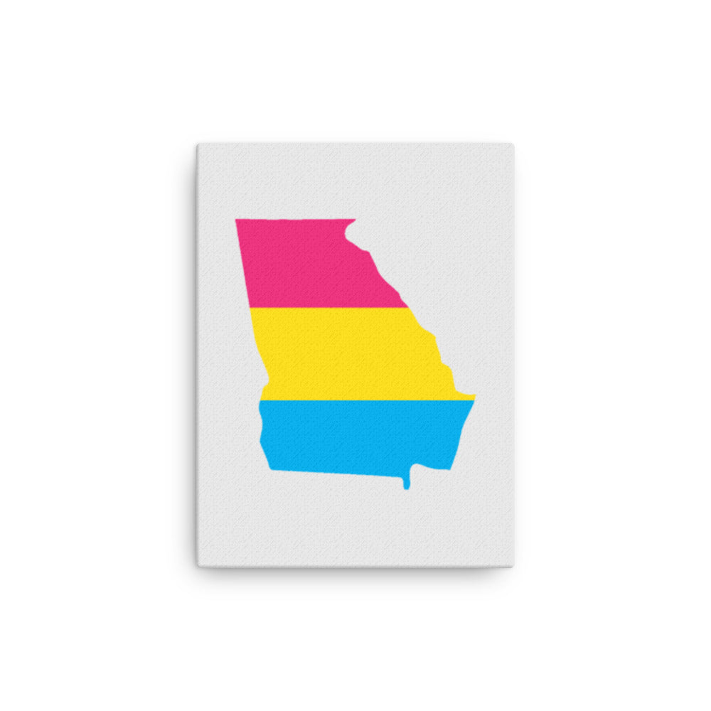 Georgia Pansexual Pan Pride Canvas Wall Art 12in×16in Pansexual Georgia thin-canvas-_in_-12x16-front-6392a01e24626