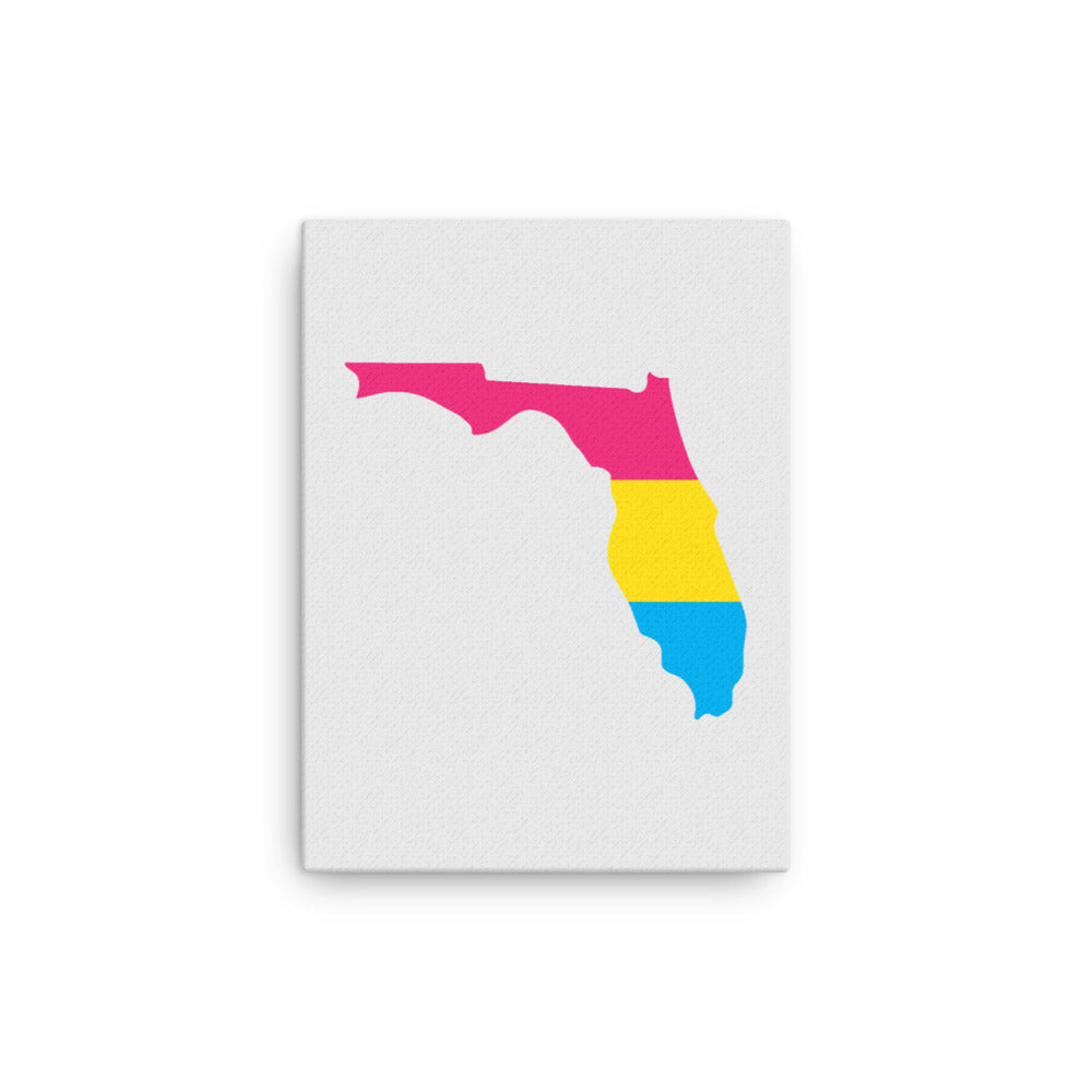 Florida Pansexual Pan Pride Canvas Wall Art 12in×16in Pansexual Florida thin-canvas-_in_-12x16-front-63991b41353ae