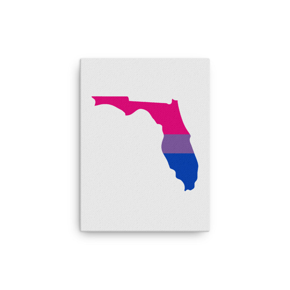 Florida Bisexual Bi Pride Canvas Wall Art 12in×16in Bisexual Florida thin-canvas-_in_-12x16-front-63991fad6deed