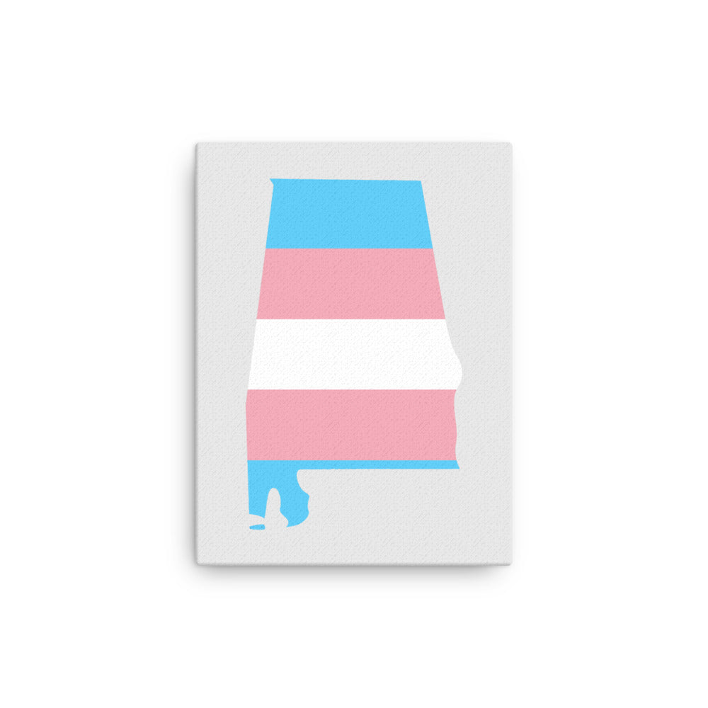 Alabama Transgender Trans Pride Canvas Wall Art 12in×16in Transgender Alabama thin-canvas-_in_-12x16-front-63a5195ae345d