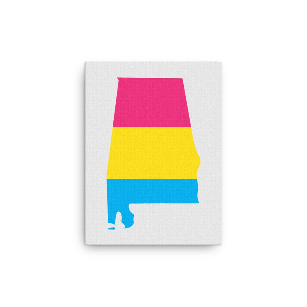 Alabama Pansexual Pan Pride Canvas Wall Art 12in×16in Pansexual Alabama thin-canvas-_in_-12x16-front-63a51b999c10a