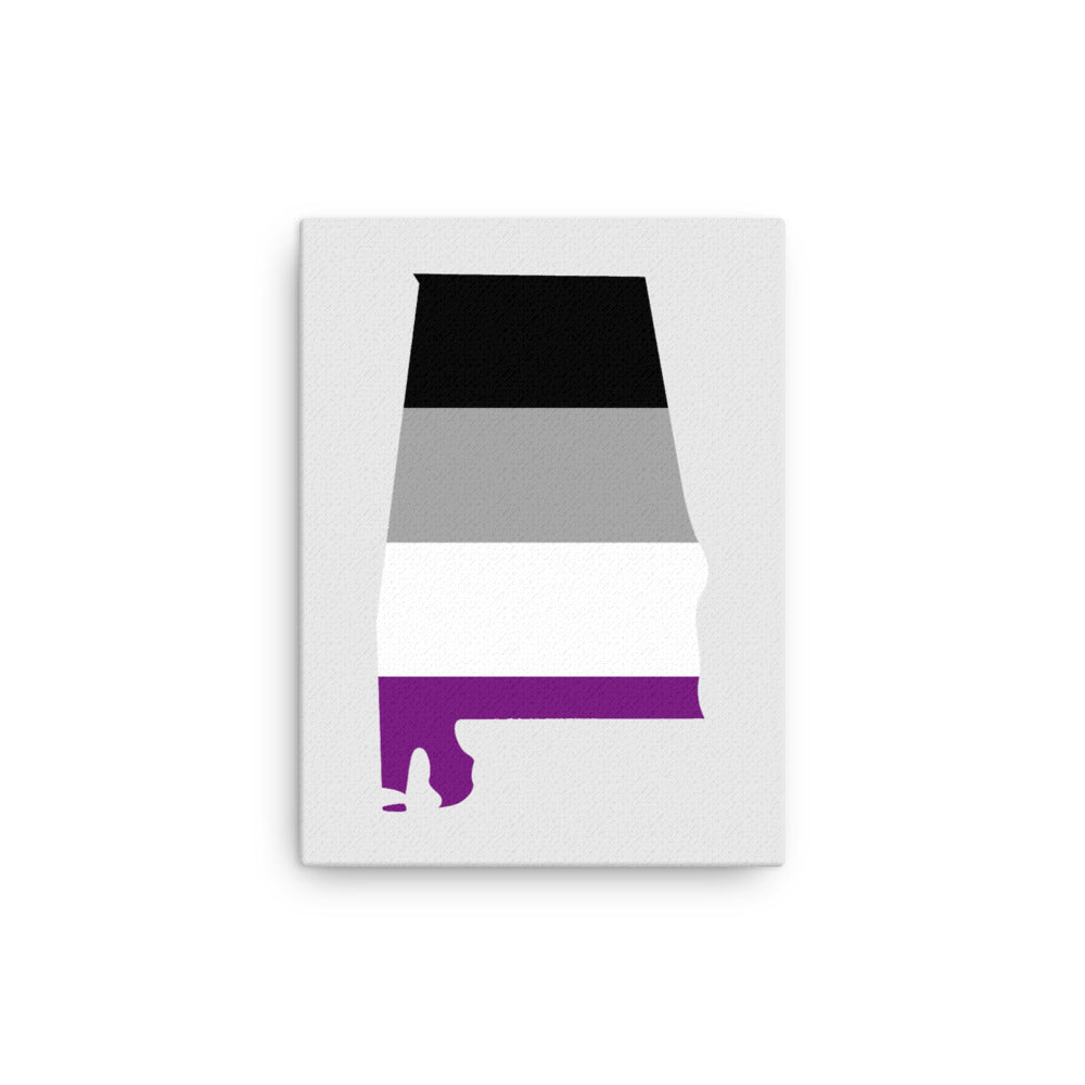 Alabama Asexual Canvas Wall Art 12in×16in Asexual Alabama thin-canvas-_in_-12x16-front-63a520e9a7439