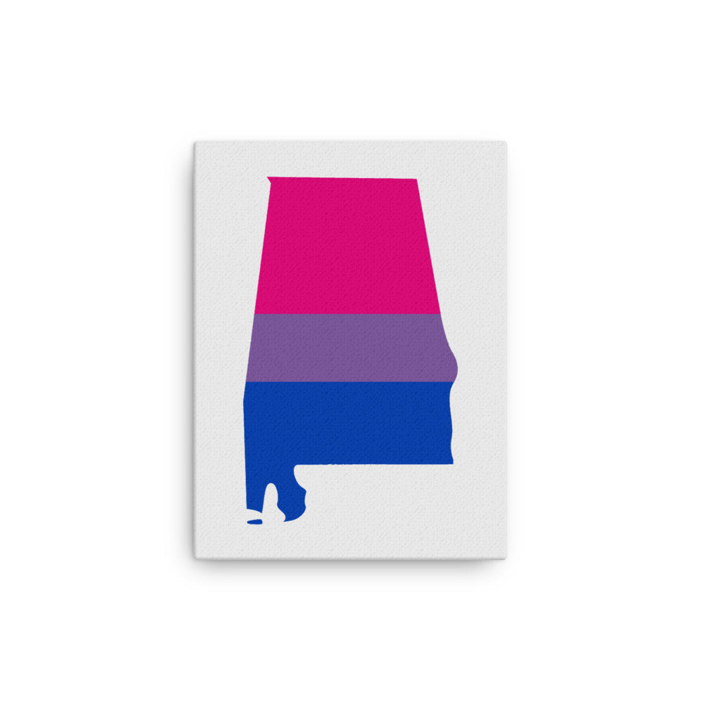 Alabama Bisexual Bi Pride Canvas Wall Art 12in×16in Bisexual Alabama thin-canvas-_in_-12x16-front-63a5215740ea7