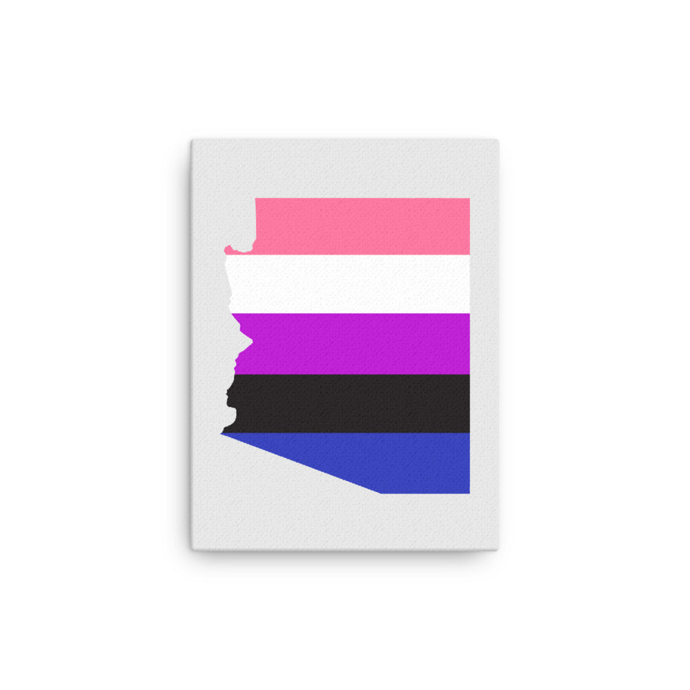 Arizona Genderfluid Pride Canvas Wall Art 12in×16in Genderfluid Arizona thin-canvas-_in_-12x16-front-63aba49b2466d