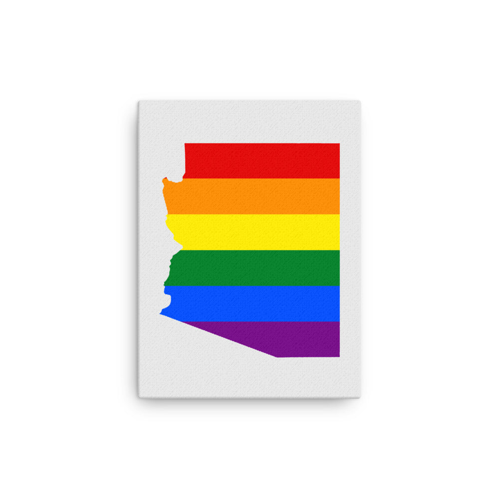 Arizona LGBTQ Pride Canvas Wall Art 12in×16in Pride Arizona thin-canvas-_in_-12x16-front-63acf3450a8d3