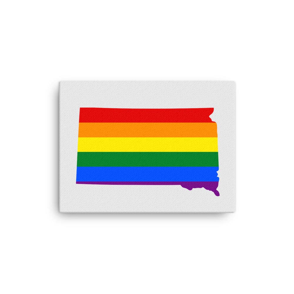 South Dakota LGBTQ Pride Canvas Wall Art 12″×16″ thin-canvas-_in_-12x16-front-641b71d683788