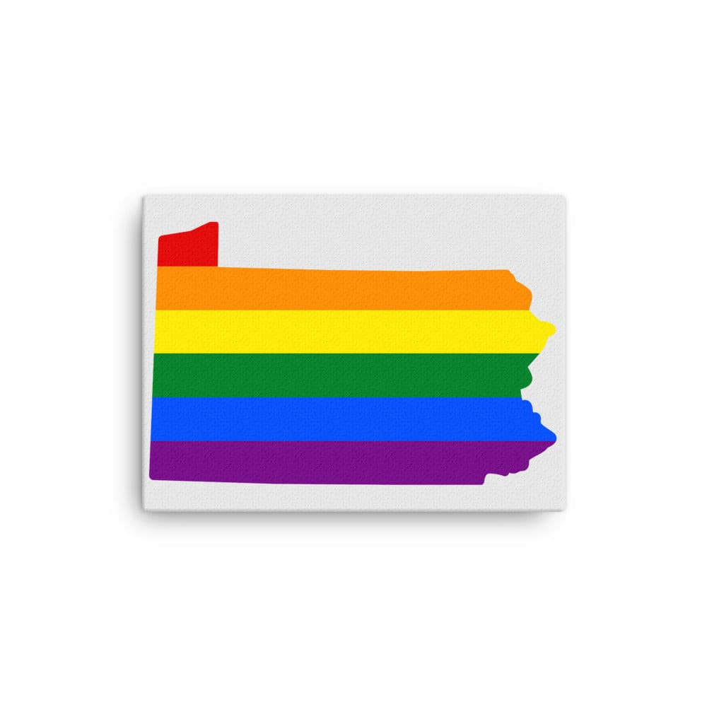 Pennsylvania LGBTQ Pride Canvas Wall Art 12″×16″ Pride Pennsylvania thin-canvas-_in_-12x16-front-64232f21b0caf