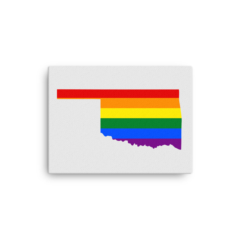 Oklahoma LGBTQ Pride Canvas Wall Art 12″×16″ Pride Oklahoma thin-canvas-_in_-12x16-front-6424cac233b60