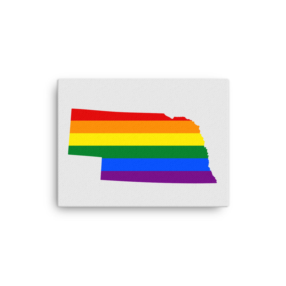 Nebraska LGBTQ Pride Canvas Wall Art 12″×16″ Pride Nebraska thin-canvas-_in_-12x16-front-6424e47f94d96