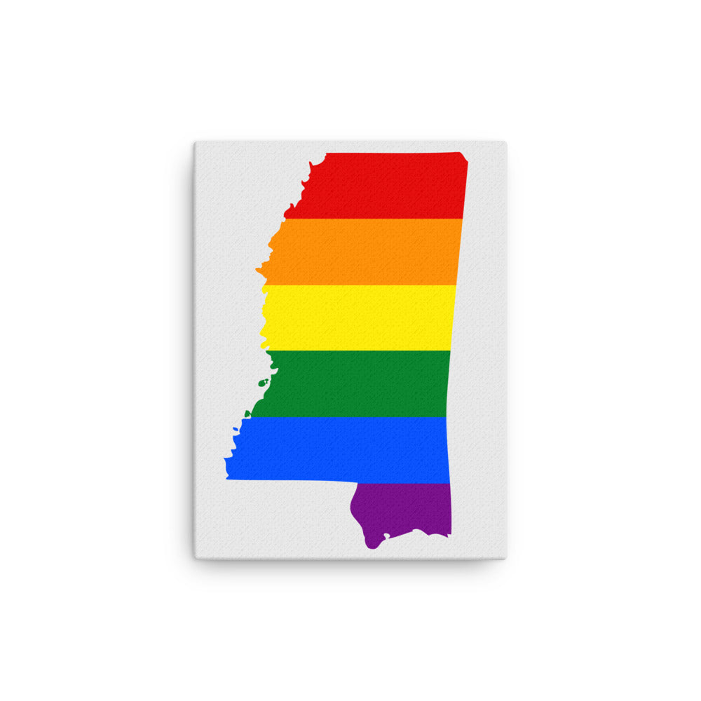 Mississippi LGBTQ Pride Canvas Wall Art 12″×16″ Pride Mississippi thin-canvas-_in_-12x16-front-642e1d4882cbb