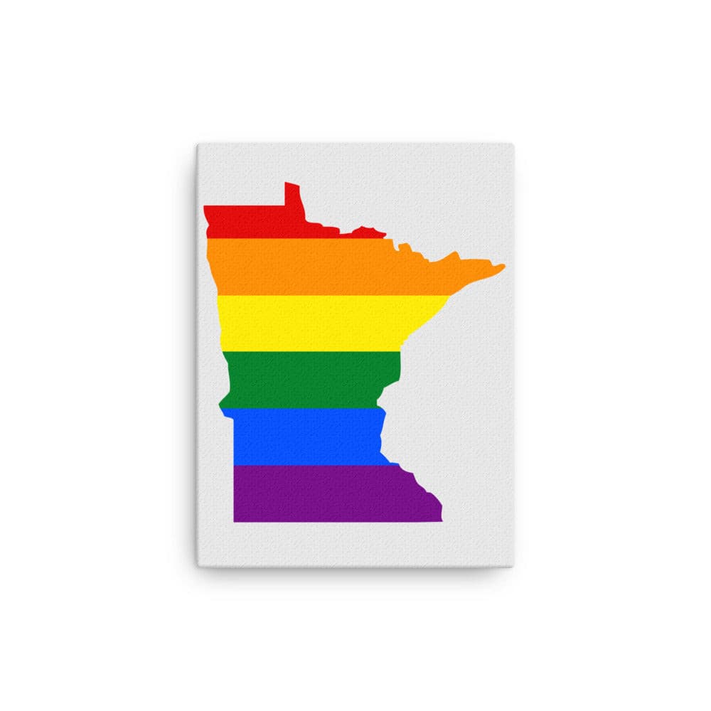 Minnesota LGBTQ Pride Canvas Wall Art 12″×16″ Pride Minnesota thin-canvas-_in_-12x16-front-642e1e457d8b0