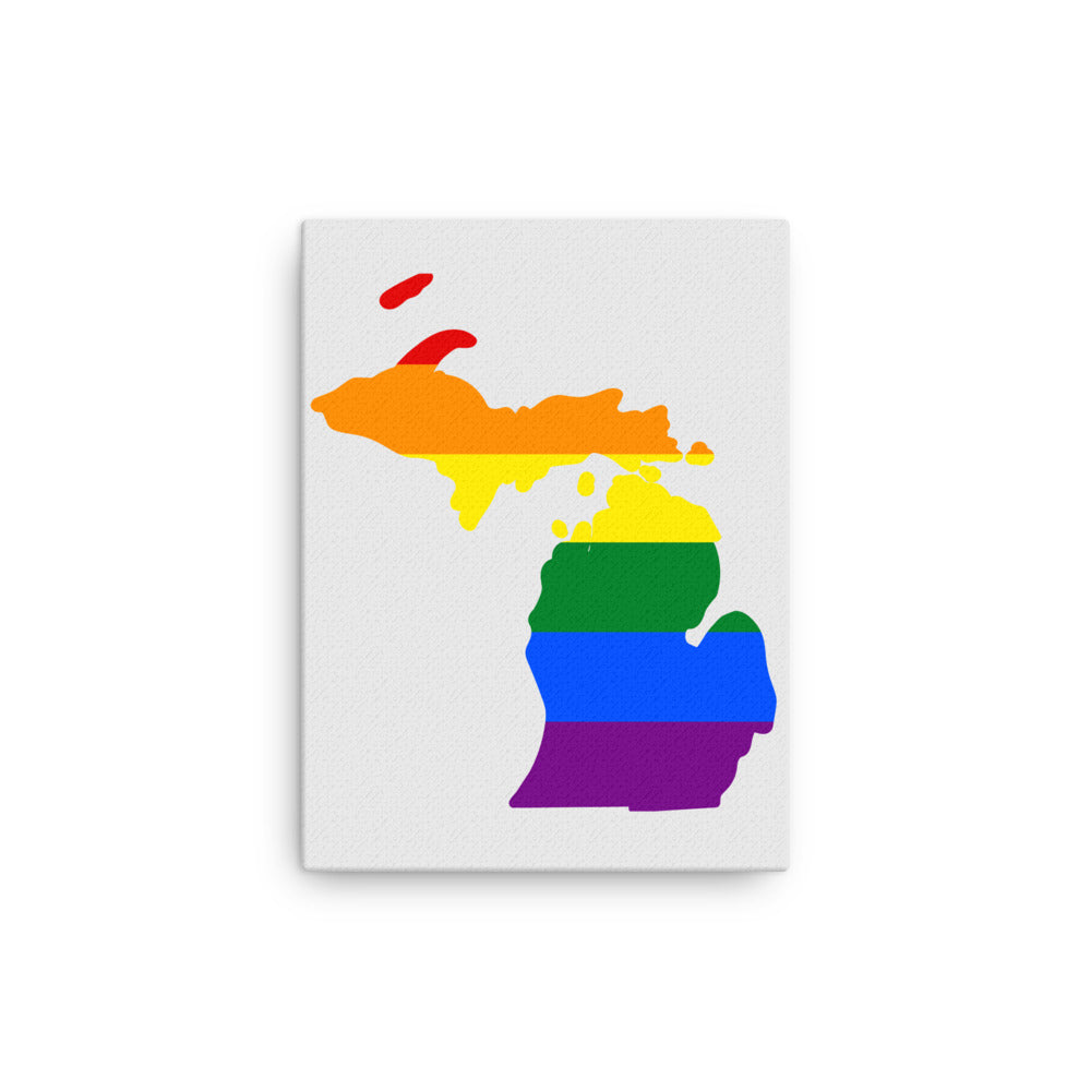 Michigan LGBTQ Pride Canvas Wall Art 12″×16″ Pride Michigan thin-canvas-_in_-12x16-front-642e1f590f82f