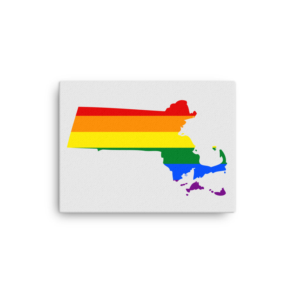 Massachusetts LGBTQ Pride Canvas Wall Art 12″×16″ Pride Massachusetts thin-canvas-_in_-12x16-front-642e20b4d5482