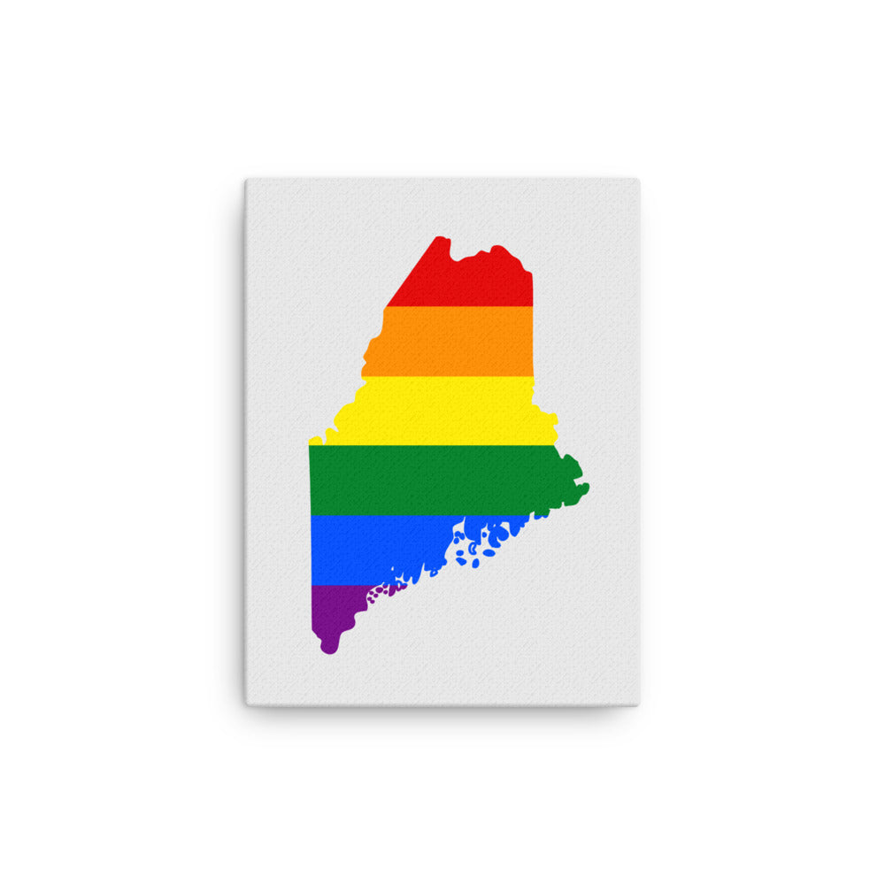 Maine LGBTQ Pride Canvas Wall Art 12″×16″ Pride Maine thin-canvas-_in_-12x16-front-642e224a2c9ec