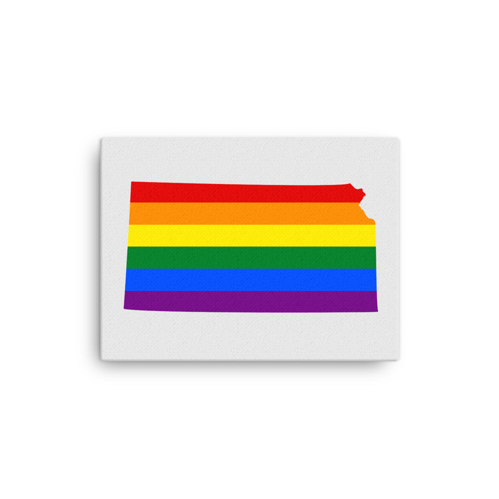 Kansas LGBTQ Pride Canvas Wall Art 12″×16″ Pride Kansas thin-canvas-_in_-12x16-front-642e23bea6c92