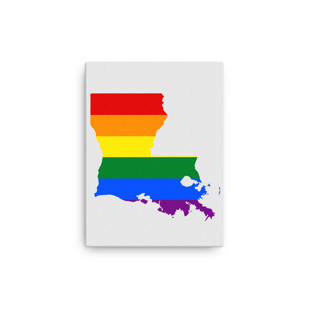 Louisiana LGBTQ Pride Canvas Wall Art 12″×16″ Pride Louisiana thin-canvas-_in_-12x16-front-642e38fc09569