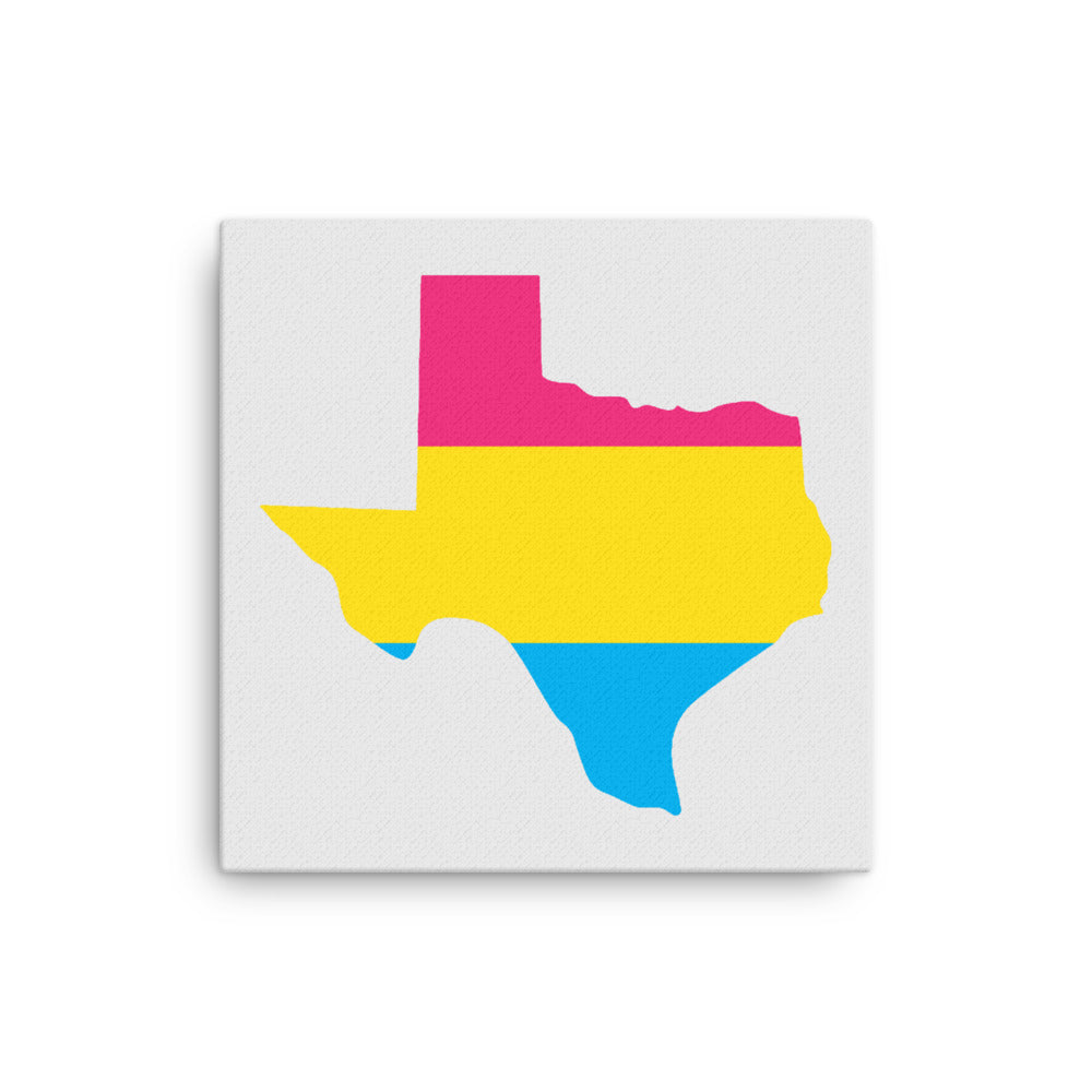 Texas Pansexual Pan Pride Canvas Wall Art 16in×16in Pansexual Texas thin-canvas-_in_-16x16-front-638ced99f06f8