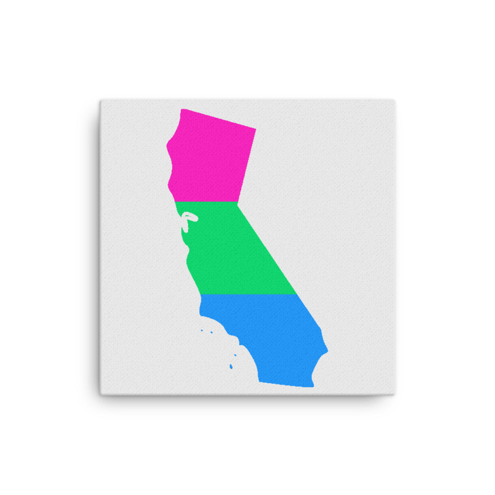 California Polysexual Poly Pride Canvas Wall Art 16in×16in Polysexual California thin-canvas-_in_-16x16-front-638eada4a969e