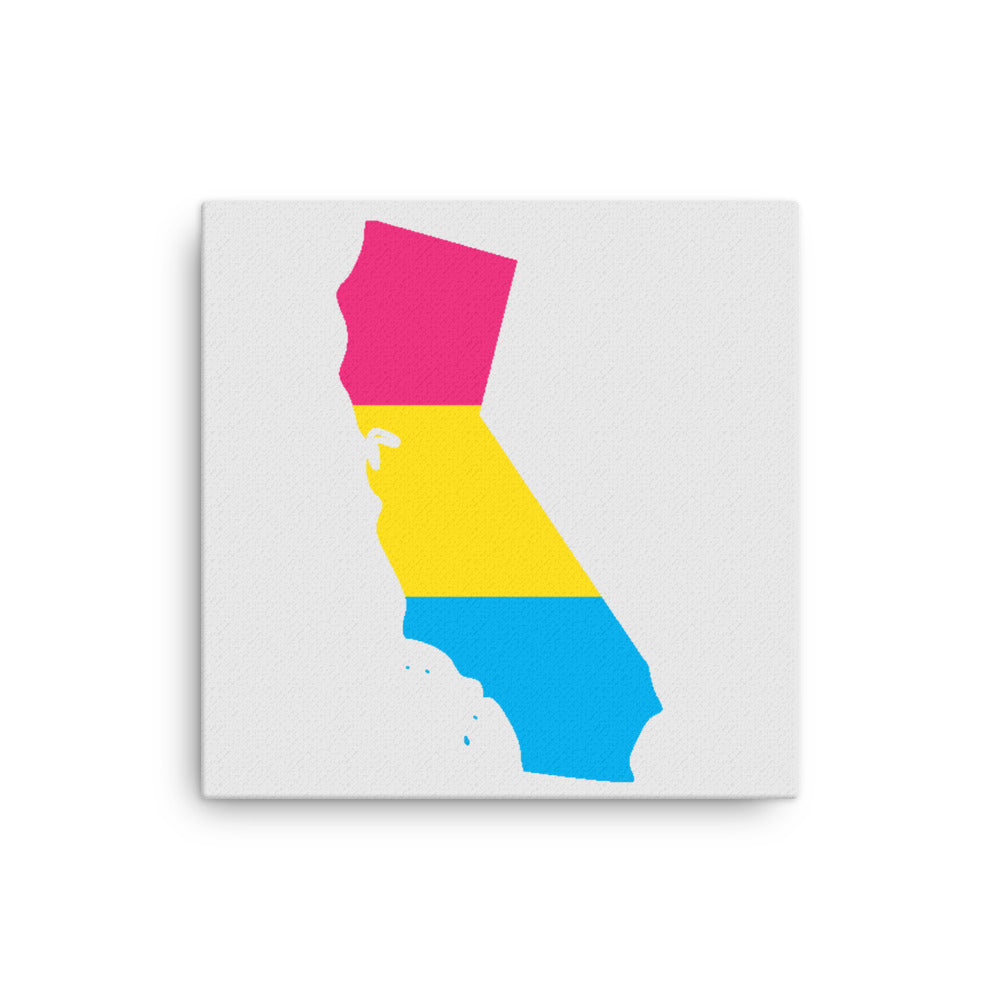 California Pansexual Pan Pride Canvas Wall Art 16in×16in Pansexual California thin-canvas-_in_-16x16-front-638eaead28929