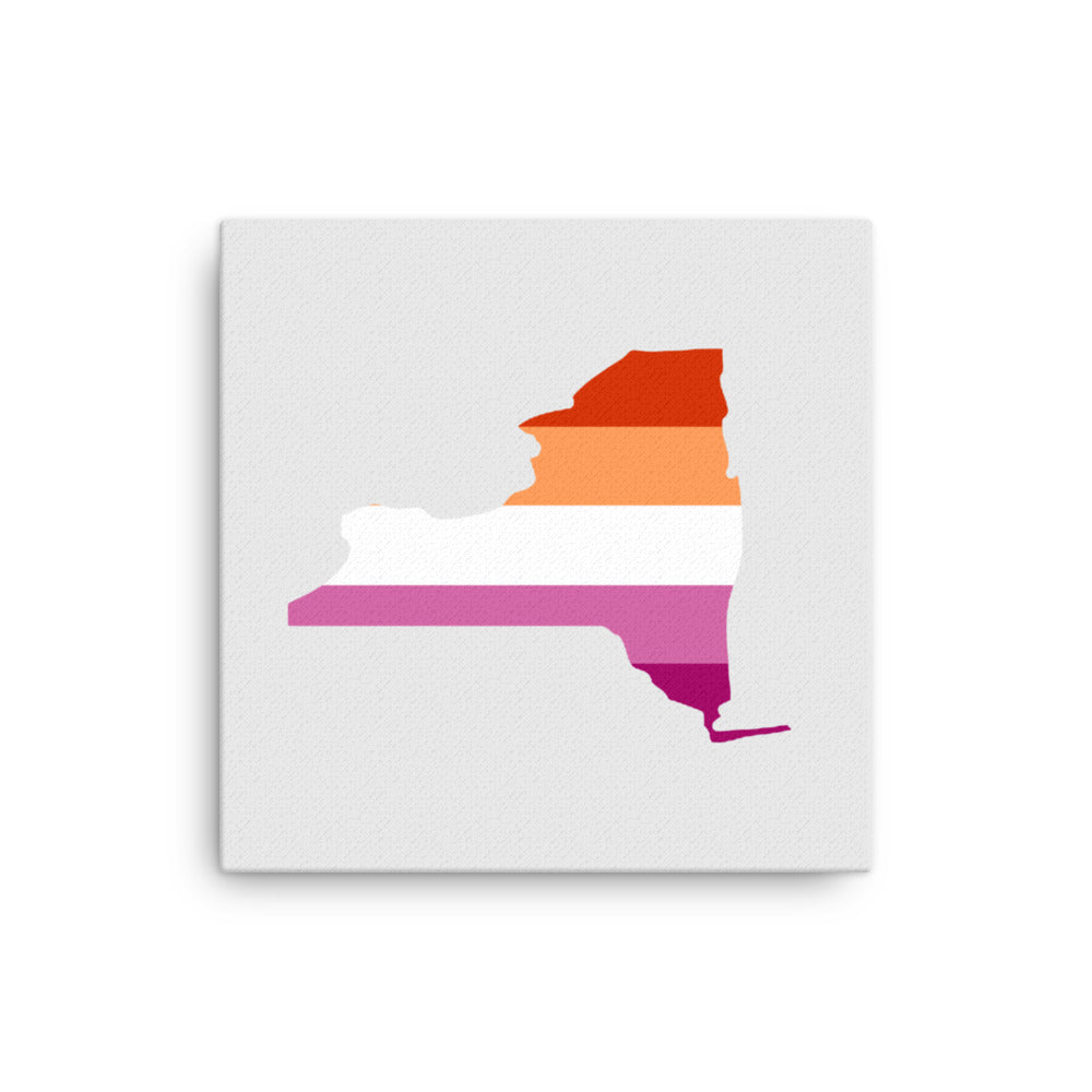 New York Lesbian Pride Canvas Wall Art 16in×16in Lesbian New York thin-canvas-_in_-16x16-front-638fd3727d95f