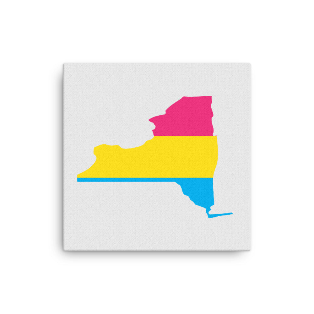 New York Pansexual Pan Pride Canvas Wall Art 16in×16in Pansexual New York thin-canvas-_in_-16x16-front-638fd4e5878c1