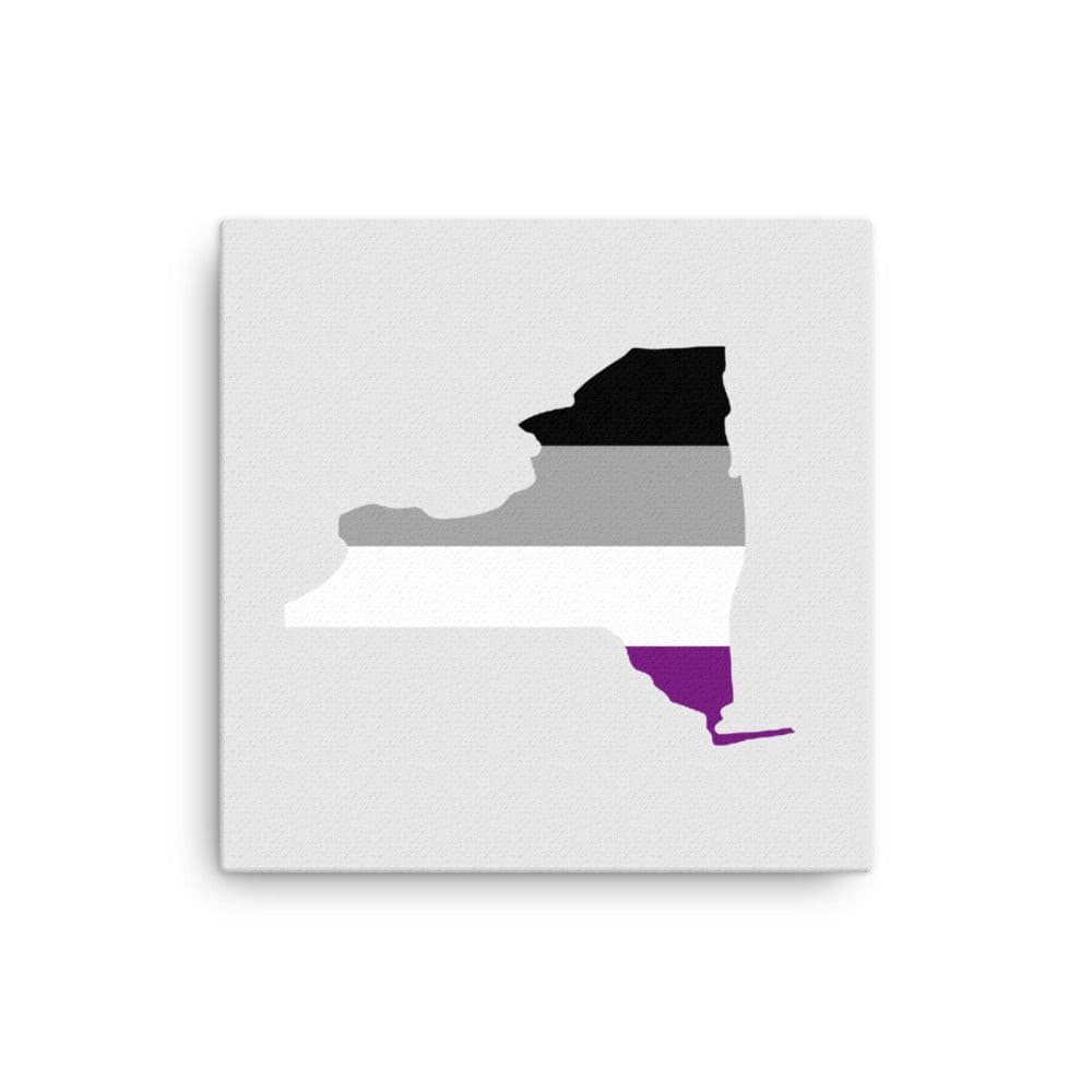 New York Asexual Ace Pride Canvas Wall Art 16in×16in Asexual New York thin-canvas-_in_-16x16-front-638fd6d07638a