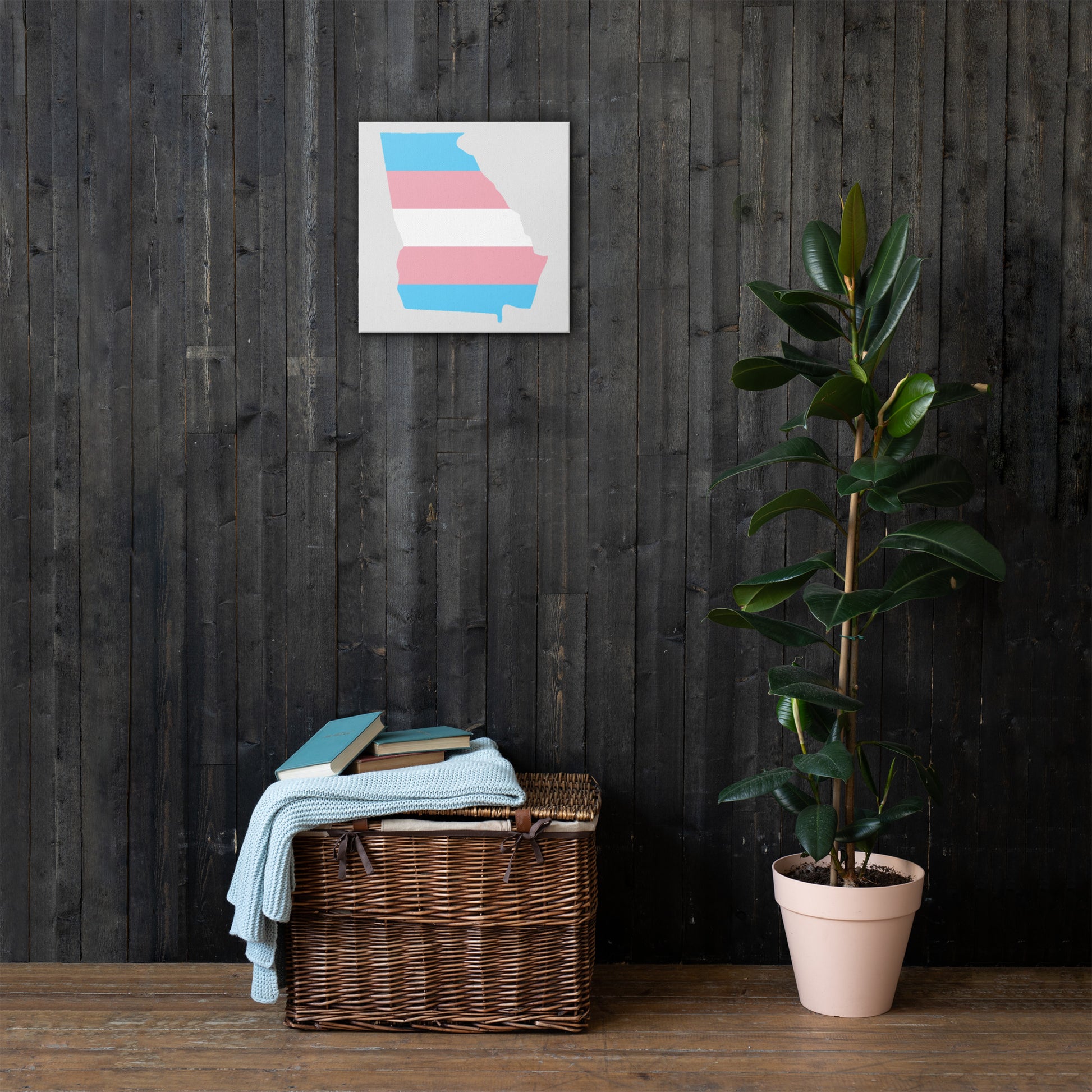 Georgia Transgender Trans Pride Canvas Wall Art thin-canvas-_in_-16x16-front-6392244c11b25