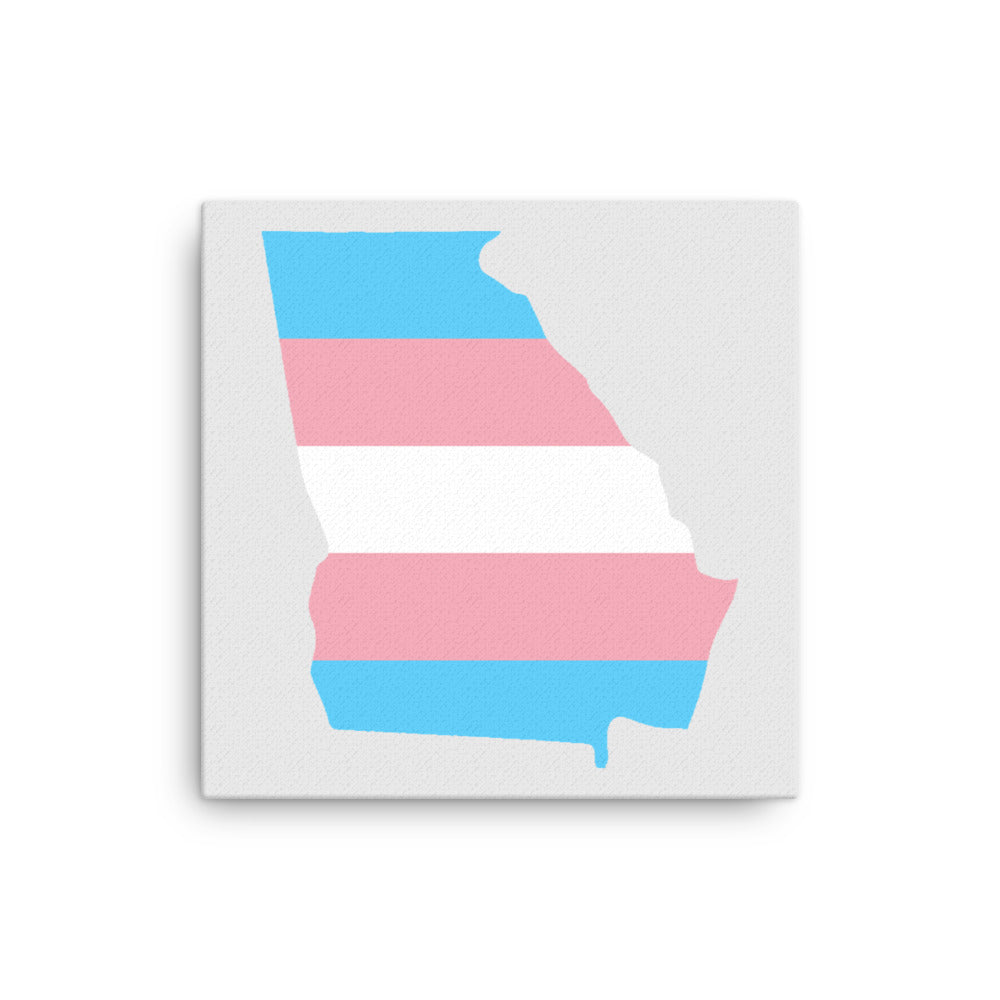 Georgia Transgender Trans Pride Canvas Wall Art 16in×16in Transgender Georgia thin-canvas-_in_-16x16-front-639254ada1cec