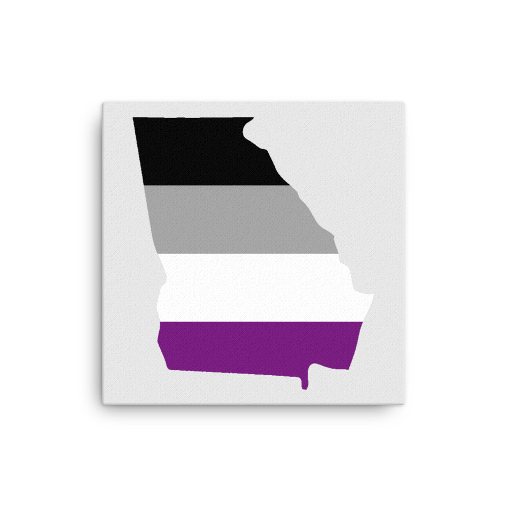 Georgia Asexual Ace Pride Canvas Wall Art 16in×16in Asexual Georgia thin-canvas-_in_-16x16-front-6392621545fa0