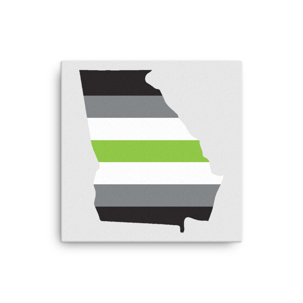 Georgia Agender Pride Canvas Wall Art 16in×16in Agender Georgia thin-canvas-_in_-16x16-front-639262f316a37