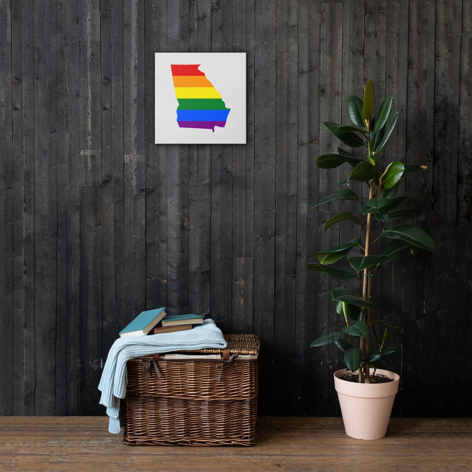 Georgia LGBTQ Pride Canvas Wall Art thin-canvas-_in_-16x16-front-63926549da551