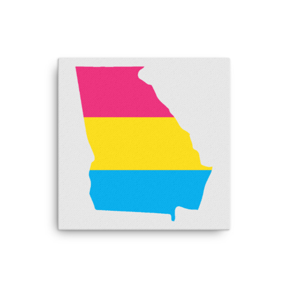 Georgia Pansexual Pan Pride Canvas Wall Art 16in×16in Pansexual Georgia thin-canvas-_in_-16x16-front-6392a01e246c9