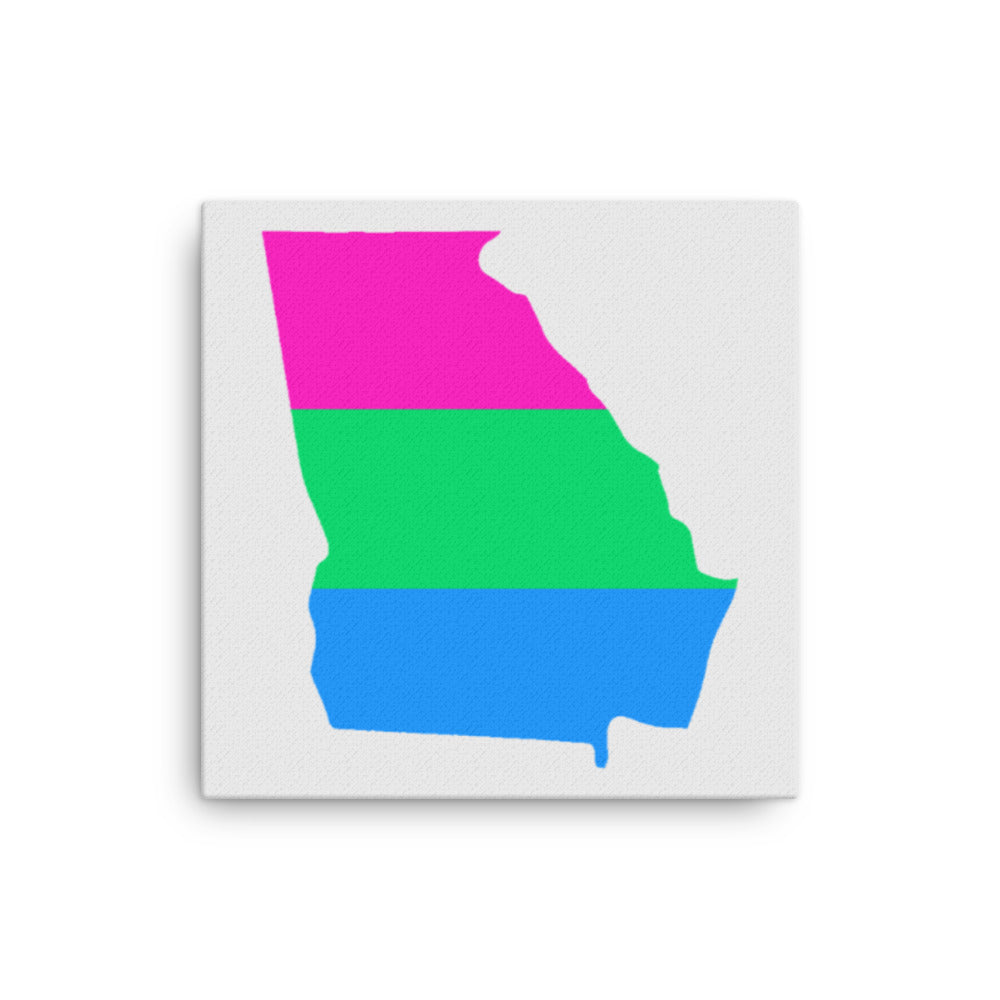 Georgia Polysexual Poly Pride Canvas Wall Art 16in×16in Polysexual Georgia thin-canvas-_in_-16x16-front-6392a365c1852