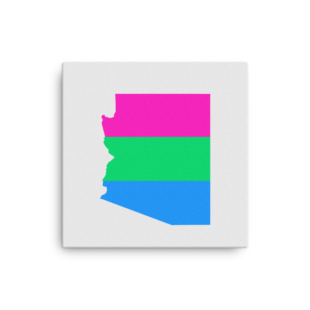 Arizona Polysexual Poly Pride Canvas Wall Art 16in×16in Polysexual Arizona thin-canvas-_in_-16x16-front-63acf1a10a4b4