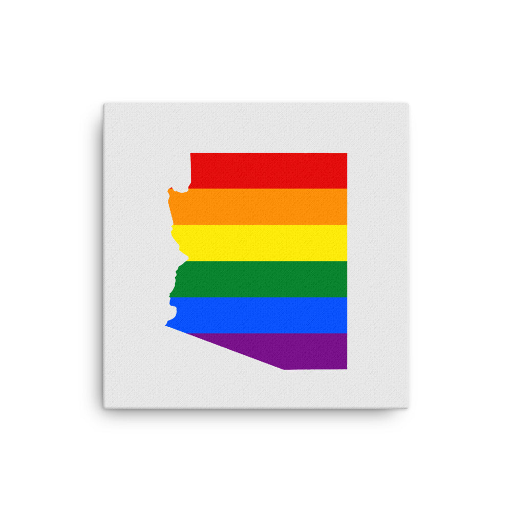 Arizona LGBTQ Pride Canvas Wall Art 16in×16in Pride Arizona thin-canvas-_in_-16x16-front-63acf3450a9c9