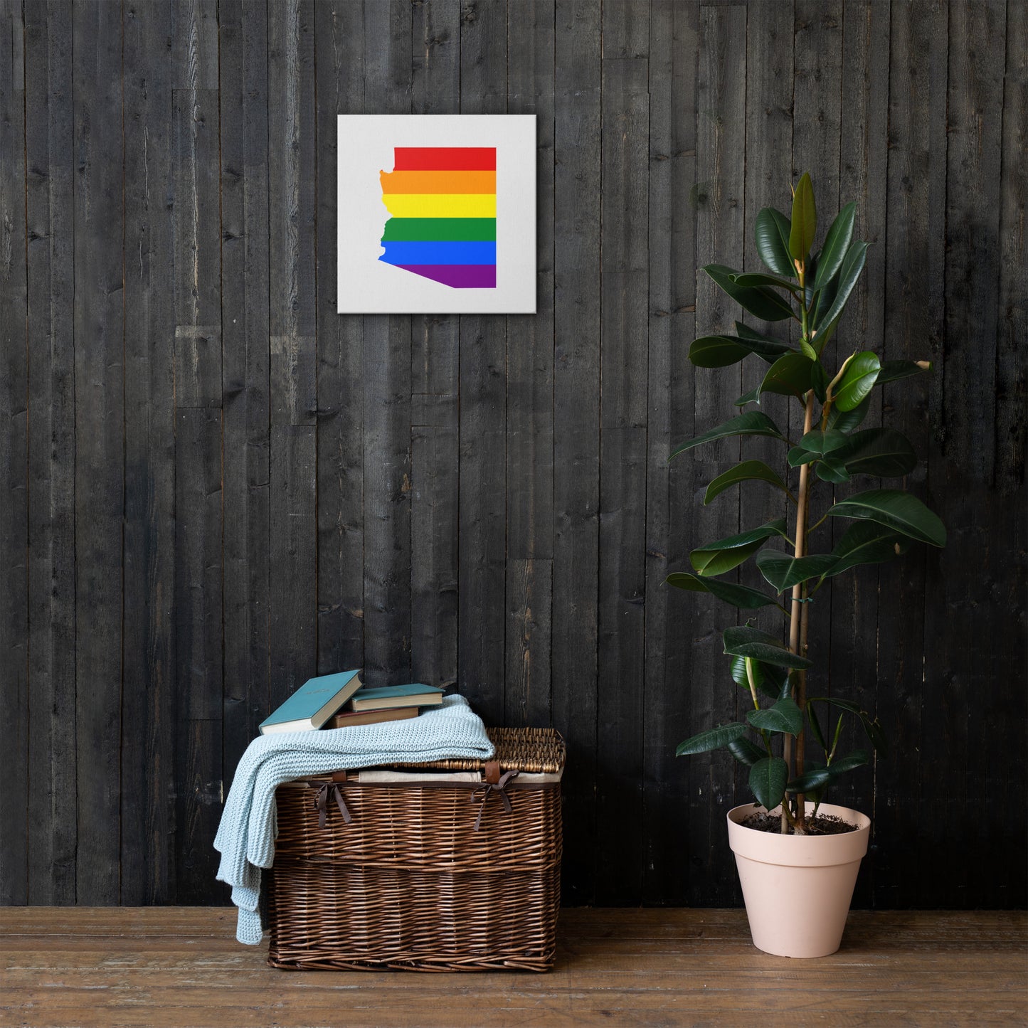 Arizona LGBTQ Pride Canvas Wall Art thin-canvas-_in_-16x16-front-63acf3450aa40